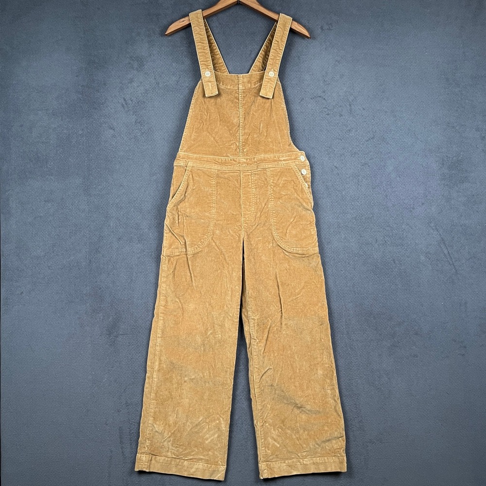 Patagonia Stand Up Corduroy Overalls Womens 2 Brown Wide Leg Cropped 75100